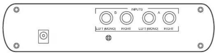 INPUTS A B LEFT (MONO) RIGHT LEFT (MONO) RIGHT