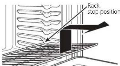 Rack stop position