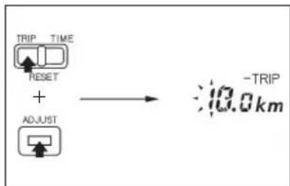 TRIP TIME + + ADJUST -TRIP 10.0 km