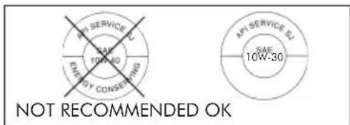API SERVICE SAE 10W-30 ENERGY CONSERVING API SERVICE SRI SAE 10W-30 NOT RECOMMENDED OK