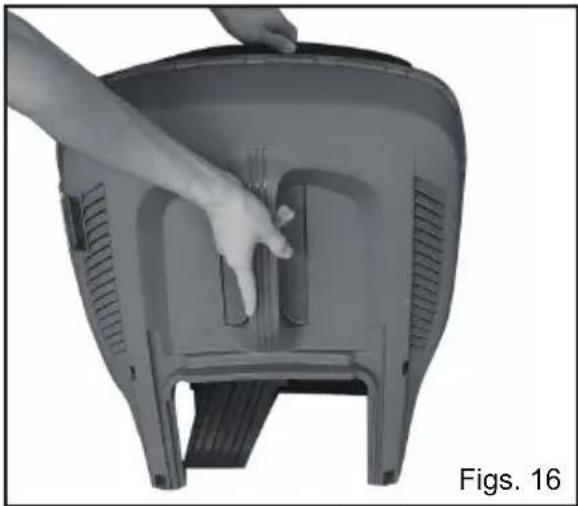 LawnMaster MEB1016M R - EMPTYING THE GRASS CATCHER (See Fig. 16) - 1