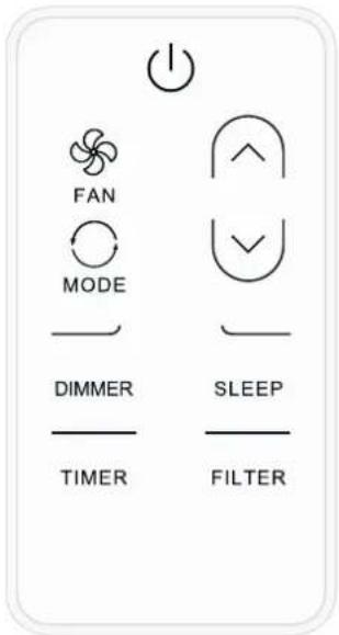 FAN MODE DIMMER TIMER SLEEP FILTER