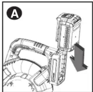 Craftsman CMCBL98021E1 - INSTALLING / REMOVING BATTERY PACK - 1
