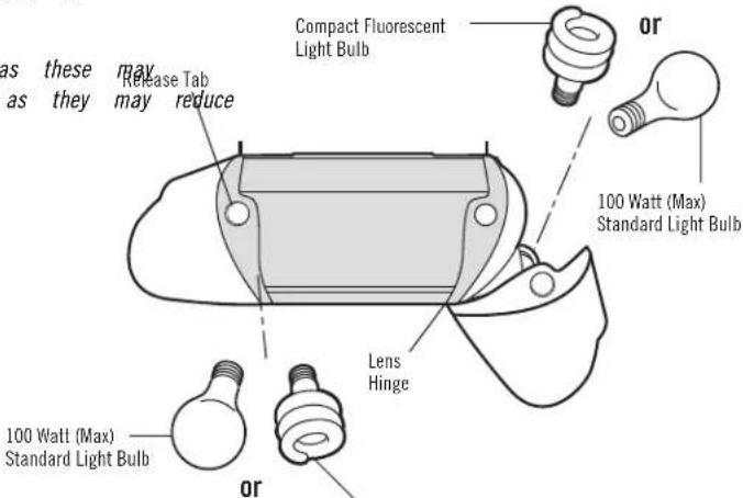 as these may as they may reduce Compact Fluorescent Light Bulb 100 Watt (Max) Standard Light Bulb Lens Hinge 100 Watt (Max) Standard Light Bulb or