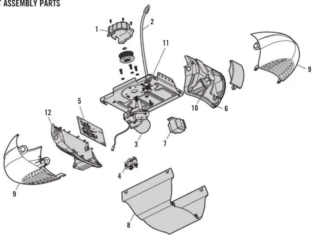 ASSEMBLY PARTS 1 2 11 10 6 9 5 3 7 4 8 9 12