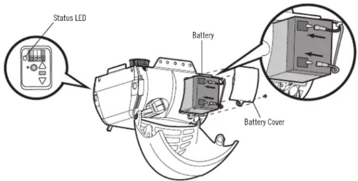 Status LED Battery Battery Cover