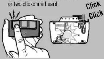 or two clicks are heard. Click Click