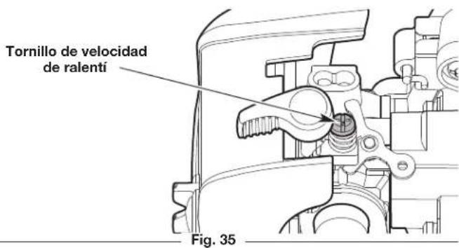 Tornillo de velocidad de ralentí Fig. 35