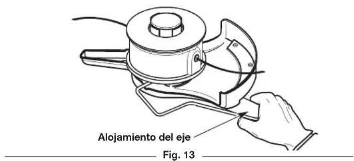 Alojamiento del eje Fig. 13