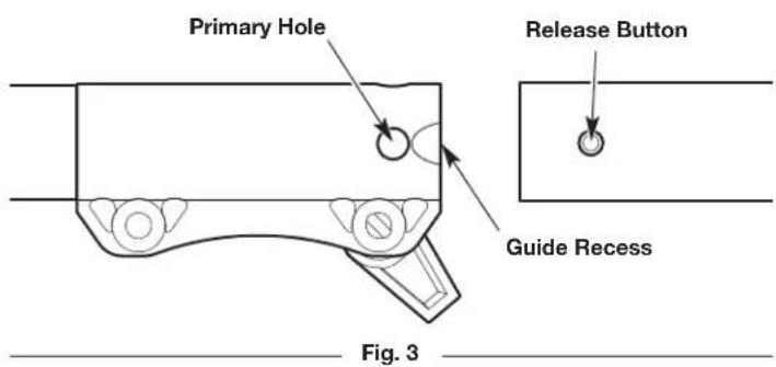 Primary Hole Release Button Guide Recess Fig. 3