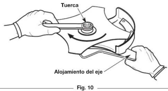 Tuerca Alojamiento del eje Fig. 10