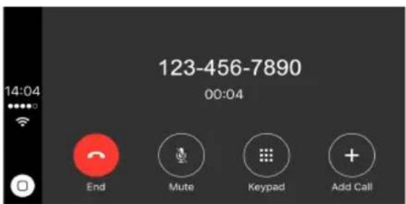 123-456-7890 00:04 End Mute Keypad Add Call