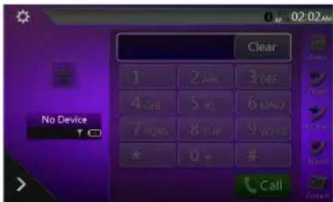 No Device Clear 1 2 Am 3 DEF 4 GHz 5 W 6 MHz 7 MHz 8 mV 9 V 10 Hz * 0 + # Call