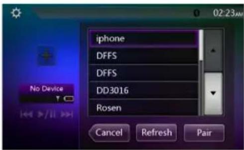 iphone DFFS DFFS DD3016 Rosen No Device Cancel Refresh Pair