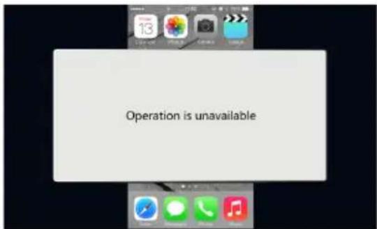 Operation is unavailable