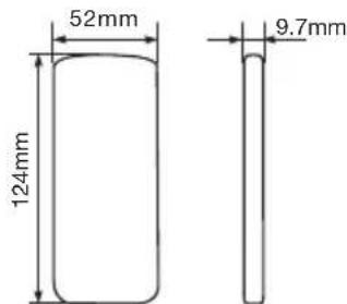52mm 124mm 9.7mm