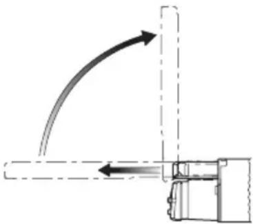 CLARION VRX765VD - Standing up the liquid crystal panel - 1