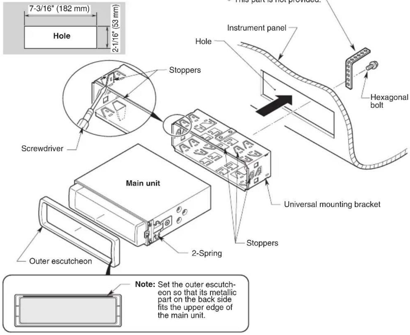 CLARION VRX765VD - Note: - 1