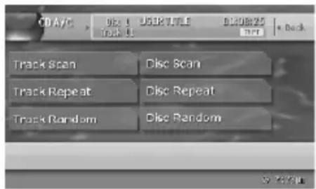 CD47C > Disc 1 USER TITLE BLOCK25 Track 10 Track Scan Disc Scan Track Repeat Disc Repeat Track Random Disc Random