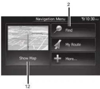 Navigation Menu Find My Route Show Map More... 12 10:30 AM