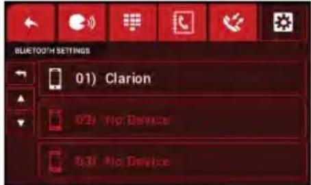 CLARION NX387 - Deleting a Bluetooth Device - 1