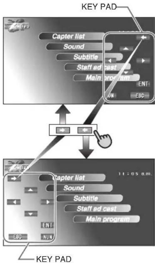 CLARION VRX755VD - Switching KEY PAD position - 1