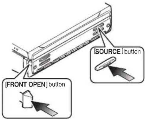 [FRONT OPEN] button [SOURCE] button