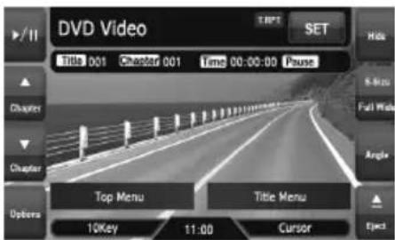 DVD Video Title 001 Chestar 001 Time 00:00:00 Pause Top Menu Title Menu 10Key 11:00 Cursor
