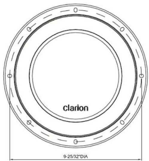 clarion 9-25/32"DIA