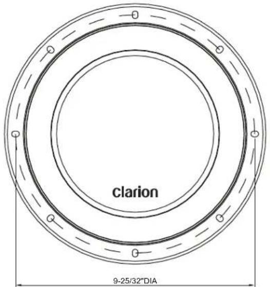 clarion 9-25/32"DIA