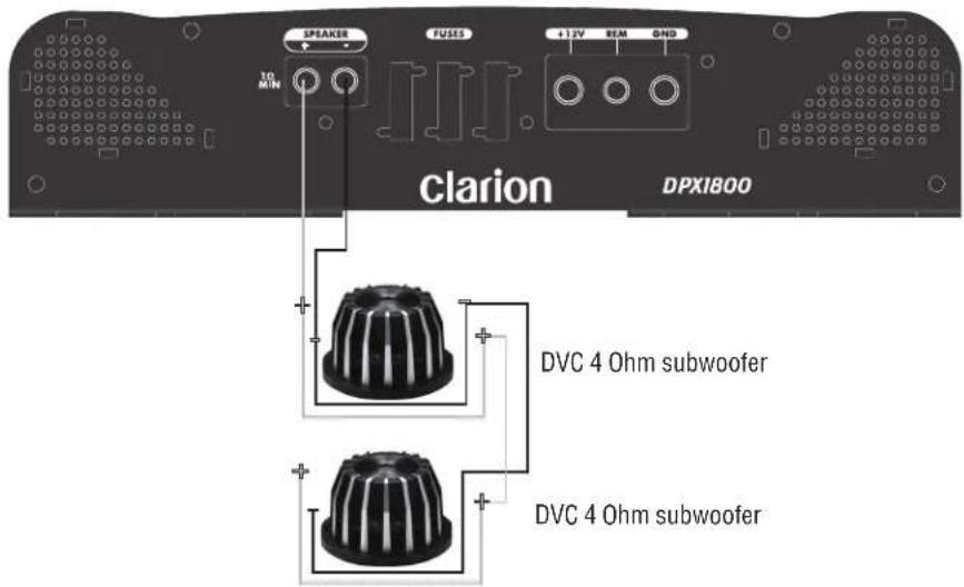 SPEAKER FUSES +12V REM OND 10 MIN clarion DPX1800 DVC 4 Ohm subwoofer DVC 4 Ohm subwoofer