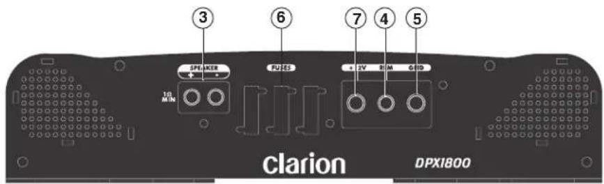 3 SPEAKER 6 FUJES 7 4 5 10 MIN 2V BIM GND clarion DPX1800