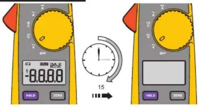 OFF HOLD ZERO 15 HOLD ZERO