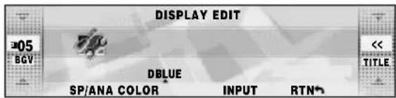 DISPLAY EDIT #05 BGV DBLUE SP/ANA COLOR INPUT RTN << TITLE