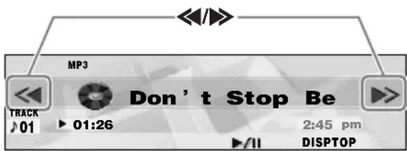 MP3 Don't Stop Be TRACK 01 01:26 2:45 pm DISPTOP