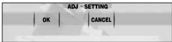 ADJ - SETTING OK CANCEL