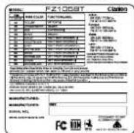 CLARION FZ105BT - WARNING - 1