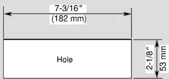 7-3/16" (182 mm) Hole 2-1/8" 53 mm