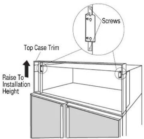 Screws Top Case Trim Raise To Installation Height