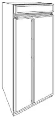 GE ZKHT1 - 3/4" thick custom panels—Without trim kits - 3