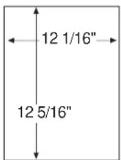 12 1/16" 12 5/16"