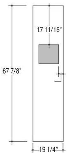 67 7/8" 17 11/16" 19 1/4"