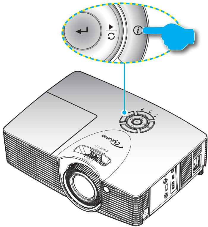 OPTOMA HD39Darbee - Utiliser le bouton Informations - 1