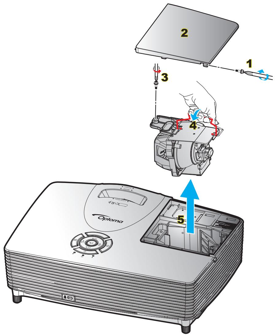 OPTOMA HD39Darbee - Remplacement de la lampe (suite) - 1