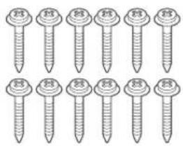 Illustration of ten different screw fasteners arranged in a grid (no text or symbols)