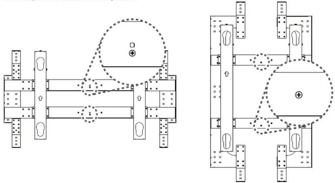 Technical line drawing of two mechanical assembly views with no visible text or symbols
