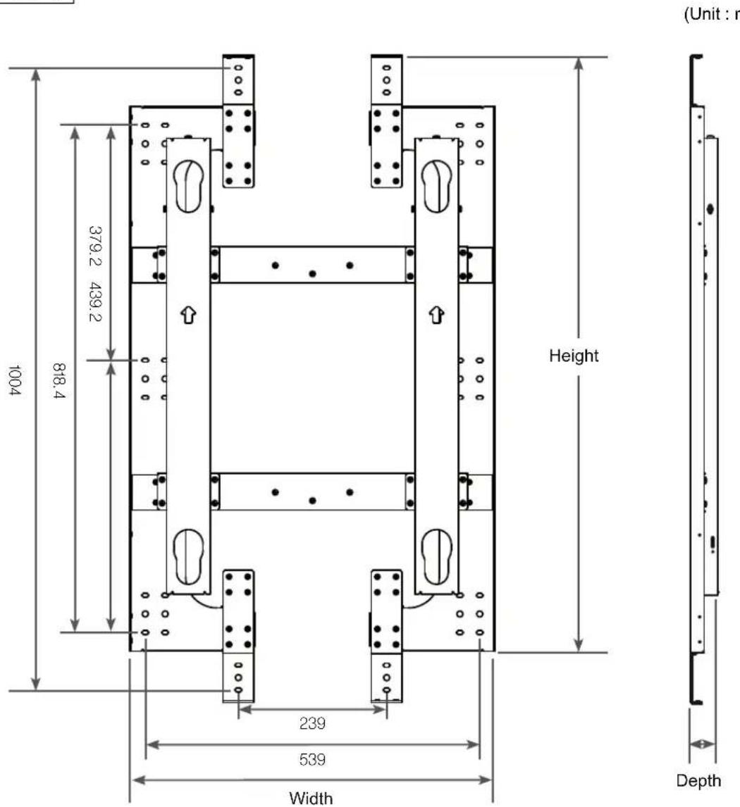 (Unit : n 379.2 439.2 818.4 1004 Height 239 539 Width Depth