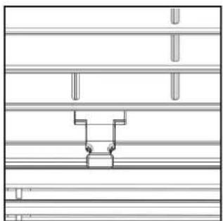 Pure architectural or engineering line drawing of a structural frame with no text, numbers, or symbols