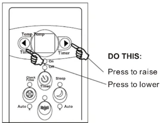 DO THIS: Press to raise Press to lower