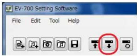 EV-700 Setting Software File Edit Tool Help